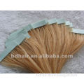 2014 hot selling 100% human remy hair top quality wholesale european hair tape/pu/skin weft extensions